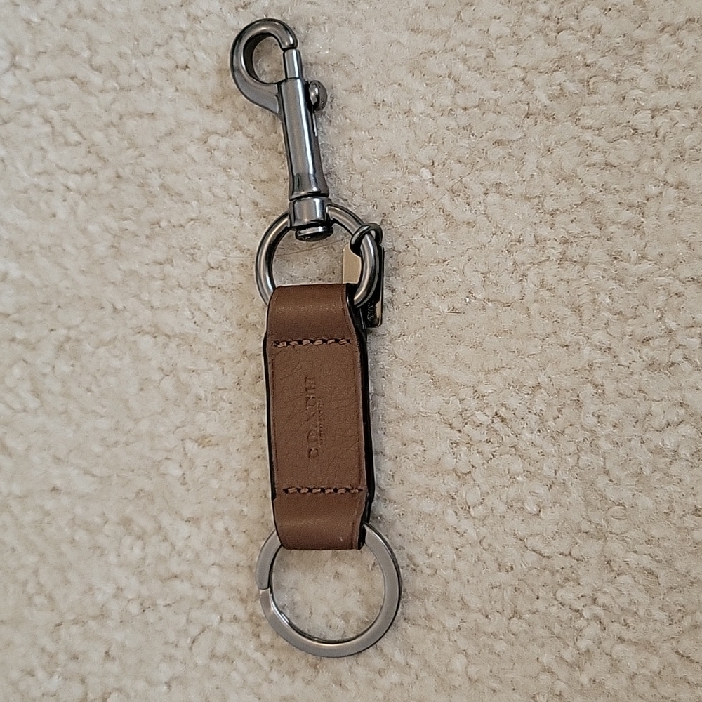 Coach leather key fob